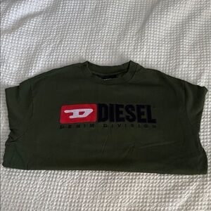 Diesel Green and Red Sweater